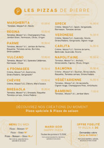 Menu Chez PIERRE